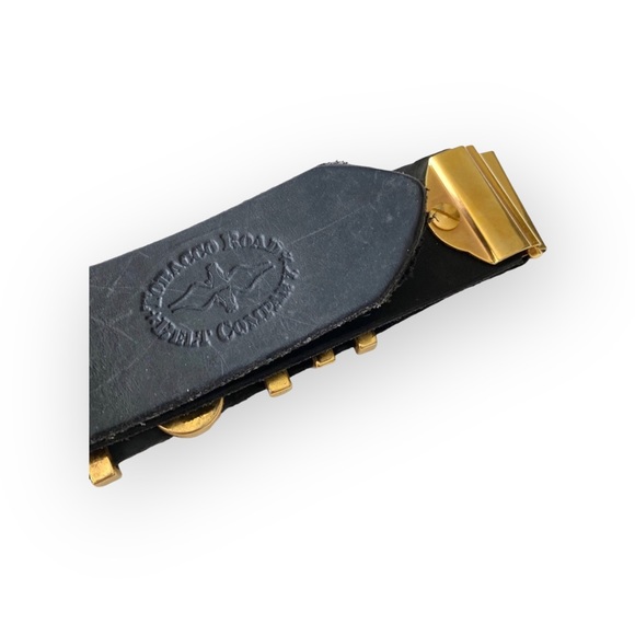 Vintage 90’s: High Speed ☻ Gold Letter Belt ☻ Bal Harbour Shops ☻ Black Leather - Picture 13 of 17